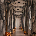 Halloween Party Decorations Black Creepy Cloth & Bat Wall Decor - Black Bat Variation