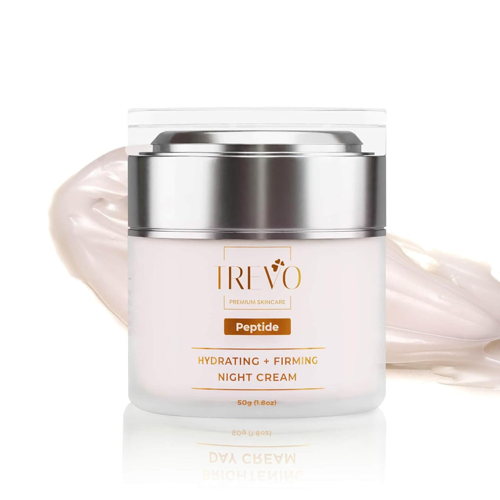 Trevo Peptide Night Cream - Hydrating & Firming Anti-Aging Face Moisturizer with Peptides & Retinol - 50g/1.8oz