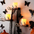 Halloween Gothic Witch's Hand Wall Decorations Set with LED Candles & Spiders