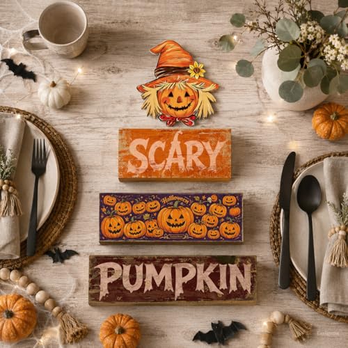 Halloween Scarecrow Decor Indoor for Kitchen & Home - Rustic Farmhouse Style - Variation: Scarecrow