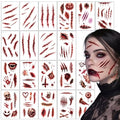 Halloween Temporary Tattoos 130 Pc Scary Zombie Makeup Scar Tattoos - Variation A