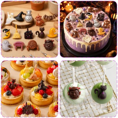 Halloween Silicone Fondant Molds Set for Cake Decorating - Spooky Shapes