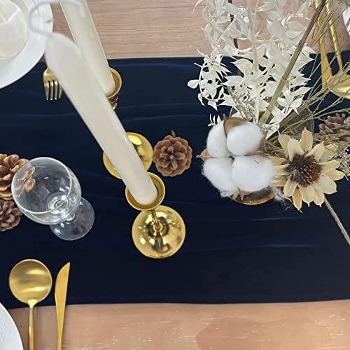 Velvet Table Runner 5 Pack Navy 20x120 Inch Luxury Wedding & Party Decor