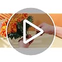 Artificial Marigold Flower Bouquet - Day of the Dead Ofrenda Decor, Orange, 7 Flowers