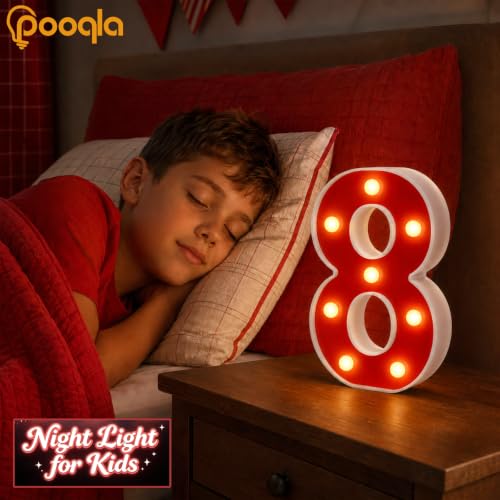 Red Light Up Numbers 50th Birthday Party Decorations for Him & Her - Variation of THIS Listing