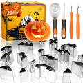 Halloween Pumpkin Carving Kit for Kids - Silver 21Pcs Pumpkin Tools Set