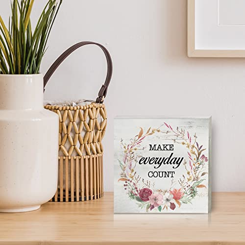 Make Inspirational Wooden Box Sign - Rustic Motivational Quote Decor - HDKY - MAKE