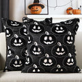 Halloween Pumpkin Pillow Covers 18x18 Set of 2 Black White Decor Variation of Blackwhite Pumpkins