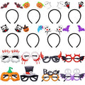 16PCS Halloween Glasses & Headbands Costume Set - Party Photo Props