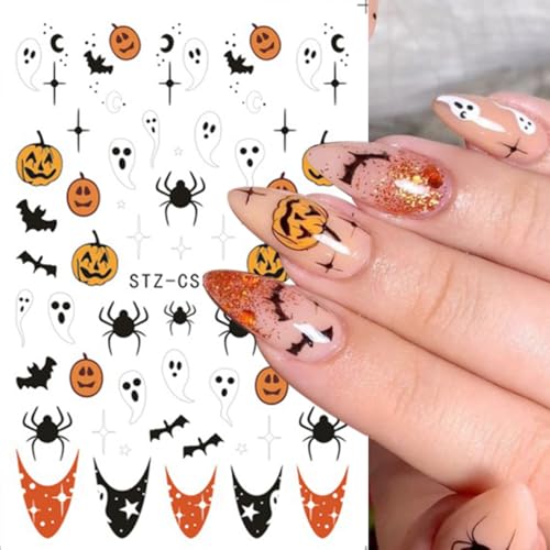 Halloween Ghost Nail Stickers 3D Self-Adhesive Gothic Nail Art Decals - Variation of THIS listing