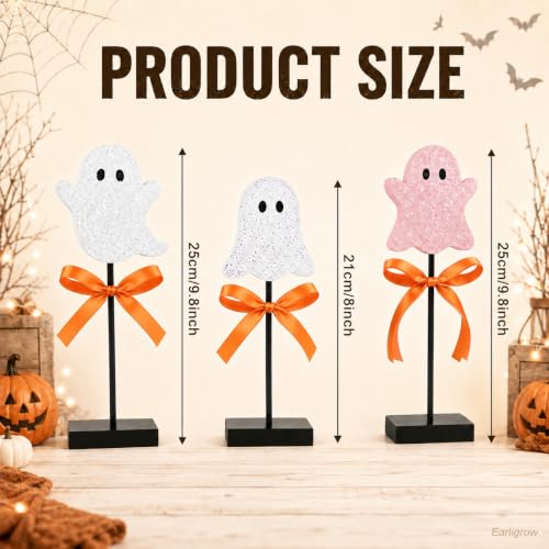 Halloween Ghost Table Decor Set - Indoor Farmhouse Seasonal Halloween Decoration - Variation: Ghost