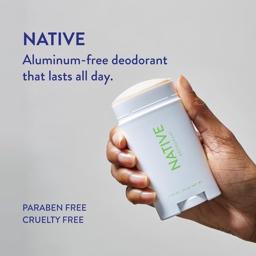 Native Sensitive Deodorant Contains Naturally Derived Ingredients, 72 Hour Odor Control | Deodorant for Women & Men, Aluminum Free with Baking Soda, Coconut Oil and Shea Butter, Cucumber & Mint