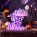 Halloween Bubble Cauldron Set with Skeleton and LED Lights - Indoor Spooky Decor