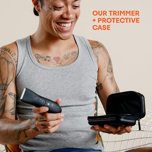 MERIDIAN Hard Case Groin Trimmer for Men and Women – Hard Travel Storage Case Trimmers and Accessories – Onyx Black