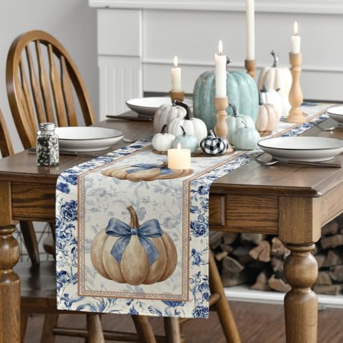 Artoid Mode 13x108 Inch Fall Table Runner Home Party Decor Beige