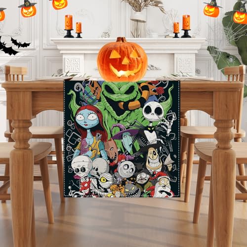 Halloween Pumpkin Table Runner for Fall Decor 13x90 Inches - Farmnall