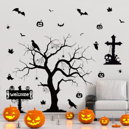 Halloween Spooky Wall Decals Black Tree Variation of THIS listing