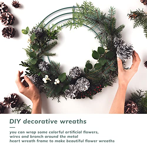 10 Inch Christmas Wire Wreath Frame - Metal Garland Wreath Form for DIY Crafts & Decorations