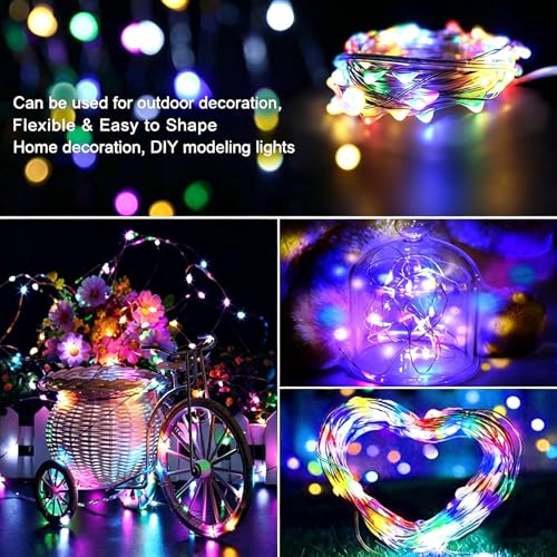 Multicolor 4 Pack LED Fairy String Lights 20FT Battery Operated Indoor Outdoor