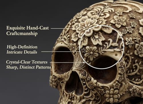 Life Size Plastic Skull Prop for Halloween Haunted House Gothic Decor