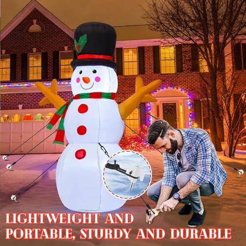 14-Piece Metal Inflatable Stakes Set with Tethers for Yard Decorations