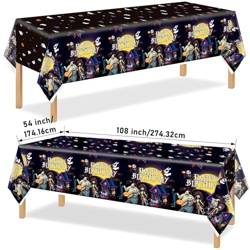 Night Before Christmas Birthday Party Supplies Set - Skeleton Decorations, Banner, Plates, Napkins, Cups & Utensils