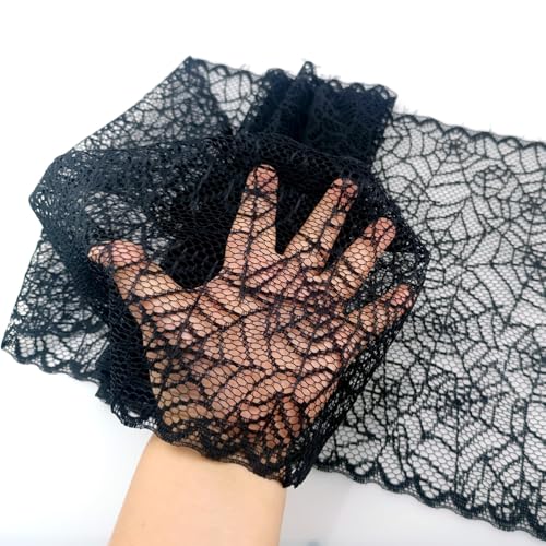 Black Spider Web Lace Table Runner 79 Inch Halloween Party Decor