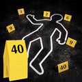 40 Pack Evidence Markers with Numbered Acrylic Tents for Investigations & Halloween Decorations