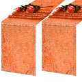 Orange Sequin Table Runner 12 x 72 Inch - Pack of 2 - Festive Home & Event Decor