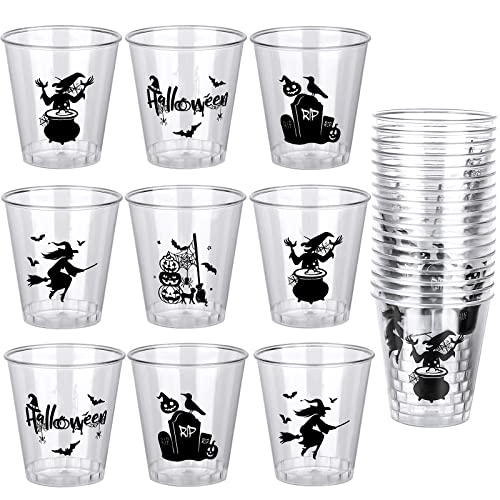 40 Pack Halloween Plastic Shot Cups Whiskey Party Favors 1.69 oz