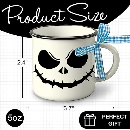 Halloween Mini Coffee Mug Set of 3 - Spooky Faces & Jack Skellington - Halloween Decor