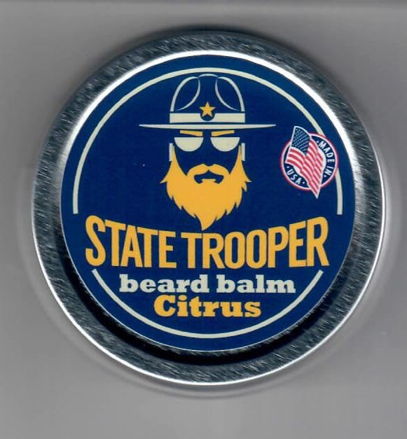 State Trooper Beard Balm Conditioner - Natural Citrus Scent | 2 oz for Soft, Manageable Beards
