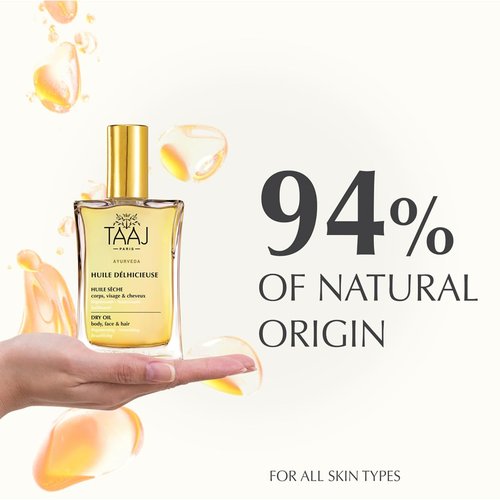 TAAJ Délhicieuse Dry Beauty Oil - Nourishing Face, Body & Hair Oil | Revitalizes & Protects | 1.7 fl oz