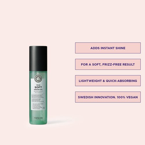 Maria Nila True Soft Argan Oil - Moisturizing Treatment for Dry, Brittle Hair | 100% Vegan & Sulfate-Free