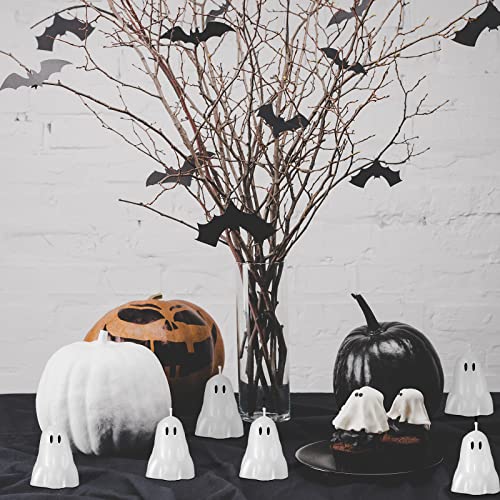 Halloween Ghost Candles Bulk Pack - Cute Spooky Soy Wax Candles for Party Decor