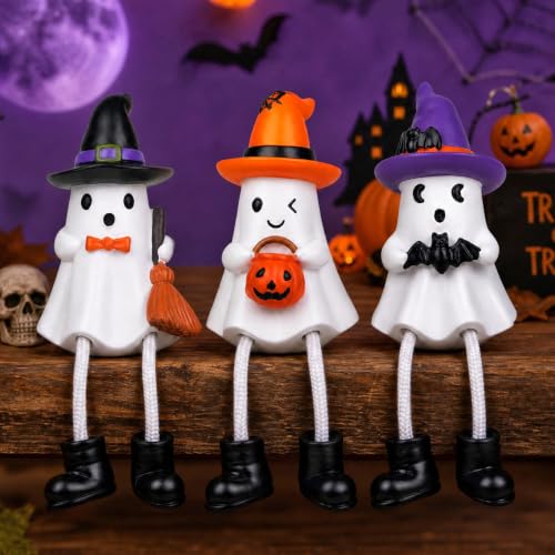 Halloween Ghost Decorations Set - Dangling Legs with Accessories, 3 Pcs - Variation: Halloween-Ghost