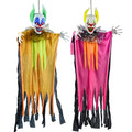 Halloween Clown Decorations Set - Creepy Ghosts with Light-Up Eyes, Outdoor Haunted House Props