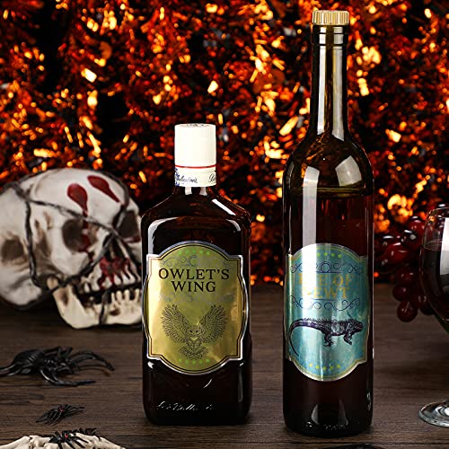 Halloween Apothecary Labels for Wine Bottles - 36 Styles, Removable Decals