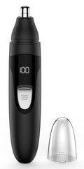SHOBES Nose Hair Trimmer Painless Rechargeable Ear and Eyebrow Trimmer Professional with Edge Blades (Black)