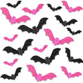 Halloween Wall Decor Bats Set - 3 Sizes Glitter Flying Bat Stickers for Party & Home