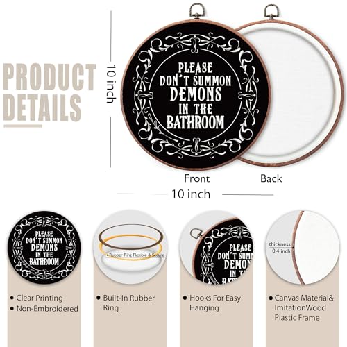 Buildinest Halloween Gothic Round Wall Art Decor for Bathroom - Variation 08