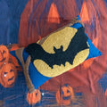 Halloween Bat Moon Tufted Throw Pillow Cover - 20x12 Inch Gothic Decorative Pillow, Pack of 1