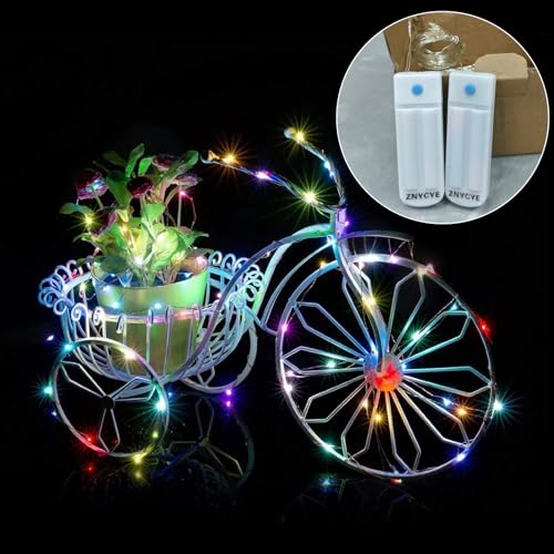 Multicolor Mason Jar String Lights - 10 Pack, 30 LEDs, Waterproof, 8 Modes with Timer