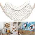 Nautical Fish Net Decorations for Party - 80x40 Inch Natural Cotton Hawaiian Under The Sea Theme - Variation 1