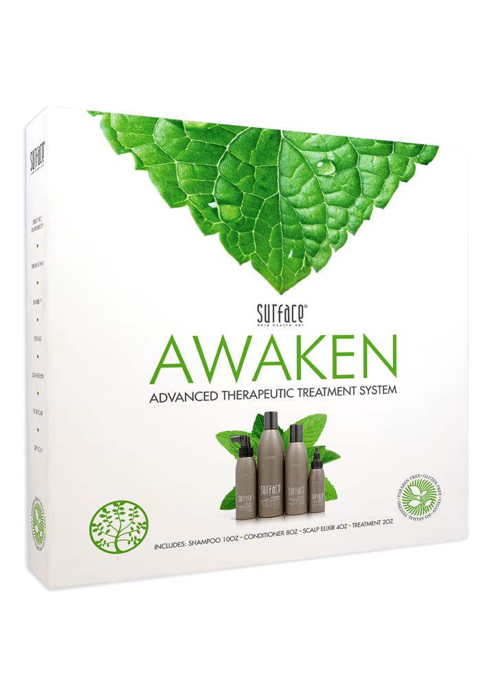 Surface Hair - Awaken Kit | Shampoo, Conditioner & Scalp Elixir for Thinning Hair & Hair Loss