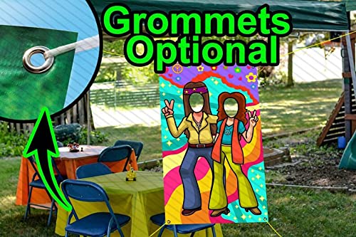 Hippie Hole in Face Banner - 36x42 Inch Photo Prop & Party Backdrop