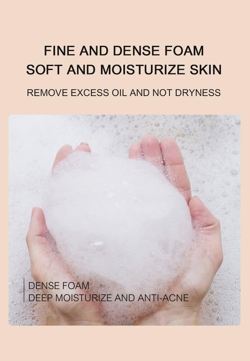 Mashata Amino Acid Facial Cleanser - 10.14oz Gentle Foaming Wash for Oily & Acne-Prone Skin | Hydrating Vegan Formula