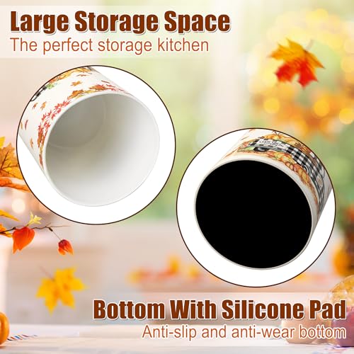 Fall Kitchen Decor Ceramic Truck Pumpkin Utensil Holder - Fall Truck Variation