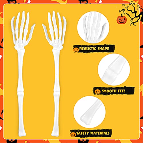 Halloween Skeleton Hand Salad Tongs Set - Spooky Kitchen Utensils for Party