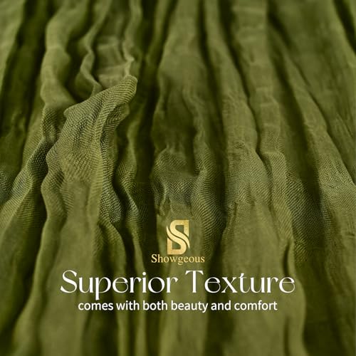 Olive Green Cheesecloth Table Runner 17x108 Inches - Pack of 18, Boho Home Decor